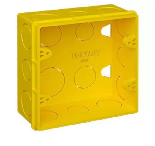 Caixa de Luz Embutir Amarela